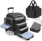 BAFASO Nagellack Koffer mit Trolley, Nagellack Aufbewahrung Tasche mit Abnehmbarem Trolley, Nagellack Organizer Tasche mit Groß Kapazität, Nageltrockner Tasche Organizer, Schwarz