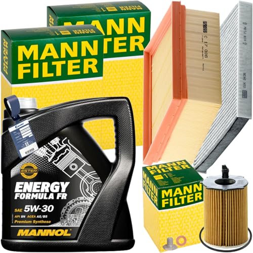 Inspektionspaket + 5L 5W-30 Öl passend für Fiesta 6 COURIER TDCI