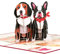 CNLITIHEKA Hund Pop Up Karte Valentine Karten Happy Anniversary Grußkarte 3D Pop Up Geburtstagskarte Hochzeitskarte Thinking of You Karte für Sie & Ihn mit Umschlag und Blanko-Notiz.