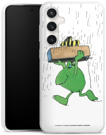 DeinDesign Slim Case extra dünn kompatibel mit Samsung Galaxy S23 FE Silikon Handyhülle transparent Hülle Janosch Tiger Tigerente