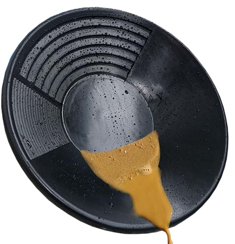 Hemore Padella d'oro, Manuale da 15 Pollici per Mining Oro con 3 Riffle, Attrezzatura per panning Oro per Facile Estrazione in Oro e prospezione di Lavaggio d'oro