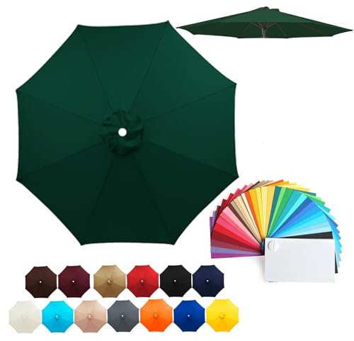 Outdoor Patio Umbrella Replacement Canopy for 6 Ribs/8 Ribs,Replacement Top UV Protection Waterproof,Umbrella Cover Standby for Garden,Deck,Backyard,Pool
