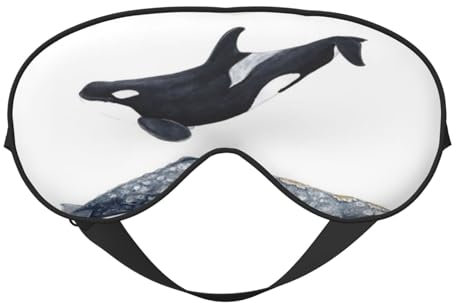 Augenmasken, verstellbare Schlafmaske, Augenabdeckung, Augenschutz, Schattenabdeckung zum Schlafen, Schichtarbeit,Orca, Buckelwale und Grauwale