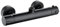 ENKI, Dune, T120, Matt Black, Thermostatic Shower Mixer Valve, Bar Shower Mixer Valve, Anti Scald Device, Modern Design, Constant Temperature Control, Top Outlet, for Rigid Riser Rails or Slider Rails
