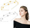 2 Pcs Haarreif Sterne,Stern Haarreif,Glitzer Weihnachten Haarschmuck,Stern Stirnband Damen,Gold Haarband Haarreifen,Sternhaarreif Kopfschmuck,Star Stern-Stirnband HaarbäNder Klammern