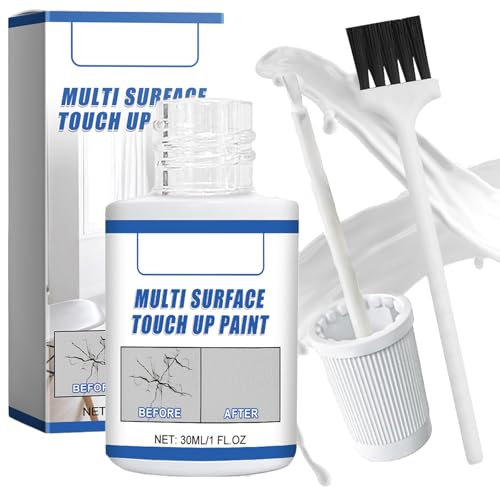 White Enamel Touch Up Paint, White Touch Up Paint Wall Bath Paint White Paint Touch Up Fast Drying Radiator Paint for Repairing Small Scratches,Defects and Cracks in Bathtubs and Ceramic Sinks