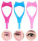 Applicatore di mascara in confezione da 3 per ciglia superiori e inferiori Strumento per il trucco di bellezza per ciglia 3 in 1 (colore rosa blu rosa)