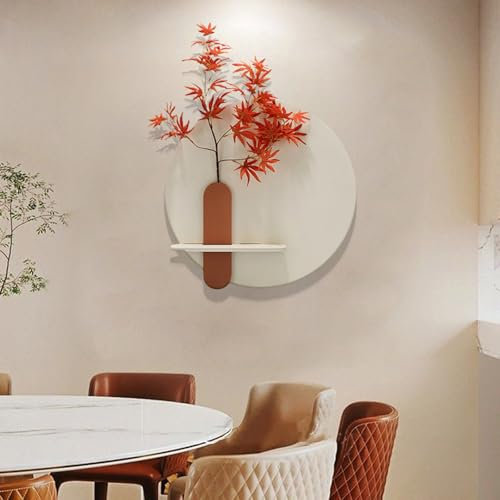 LZJDHKJ 3D-Wandkunst, Wanddekoration, Sandstein, Wandkunst mit künstlichen Blättern, Wandskulpturen, Dekoration, handgefertigt für Zuhause, Wohnzimmer, Lobby, Schlafzimmer, Hotel, Büro, 50 x 50 cm, D