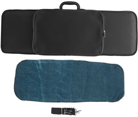 Eujgoov Geigen-Reisekoffer, Länglicher Koffer, Oxford-Stoff, Hartschalenkoffer, Geigenzubehör für Violine der Größe 1/2