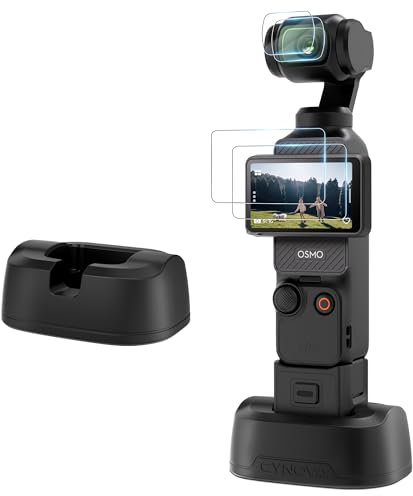 CYNOVA Displayschutzfolie für DJI Osmo Pocket 3, Ständer Basis für DJI Pocket 3 Zubehör,OSMO Pocke3 Silikon Stützbasis Desktop Stabile Halterung rutschfeste Unterstützung Adapter