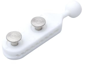 Planenscout KROKOFIX® Schienengleiter für Kederschienen Kugelkopfgleiter Nylon weiß mit Nieten 8mm