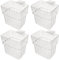 Weduspaty Fish Tank Plant Holder, 4Pcs Aquarium Plant Holder, 2.2x3.2 Inch Wall-Mounted Fish Tank with for Water Feature