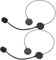 UPKOCH 2 Pezzi Oggetti di scena per cuffie finte cantante costume da stella per cuffia con microfono giocattolo ragazzo microfoni per microfono in costume plastica Nero