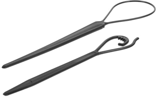 OUNONA 2 Stück Haarflechtwerkzeuge aus Acryl Tragbar und Einfach zu Bedienen Schwarze Haarstyling Werkzeuge für Frauen Geeignet für Flechtfrisuren und Jeden Anlass