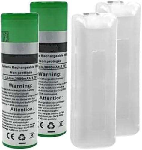 Batterie Ricaricabile 2500 mAh 3.7 volt agli Ioni di Litio Alta Capacità per Dispositivi Elettronici svapo torce ottima qualita' 18650 con scatoletta per ogni singola pila (2 pezzi)