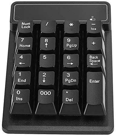 RASTKY 19 Tasten Numerische Tastatur - Drahtloses Zahlen -Pad mit 10 M Reichweite, Tausendschlüssel Direkter Vierstelliger Eingang, Bequeme Federtasten, wasserdichte, Perfekte, und