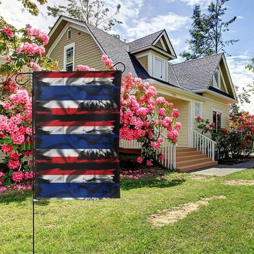 Bandiera thailandese con aquila thailandese, bifacciale, 28x40 pollici, decorazione per esterni
