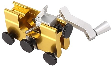 Luocute Tragbarer Kettensägenschärfer, Kettensägen-Schärfvorrichtungssatz mit 2 Festen Schärflöchern und Vorderem Winkel für Kettensägen, Aluminiumlegierung und Sandstahlmaterial