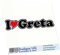INDIGOS UG - Aufkleber - Autoaufkleber I Love Heart - Ich Liebe mit Herz 15 cm - I Love Greta - Auto LKW Truck - Sticker mit Namen vom Mann Frau Kind
