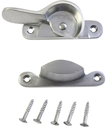 Strong Fitch Sash Fastener 65mm Satin Chrome with fixings