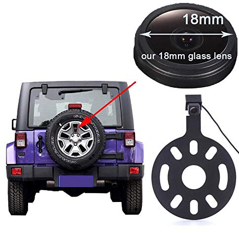 Auto Nachtsicht Rückfahrkamera Einparkkamera Kamera Einparkhilfe Farbkamera Rückfahrsystem Wasserdicht für Jeep Wrangler Willys Unlimited Sahara Spare tire Rubicon Ersatzrad Mount