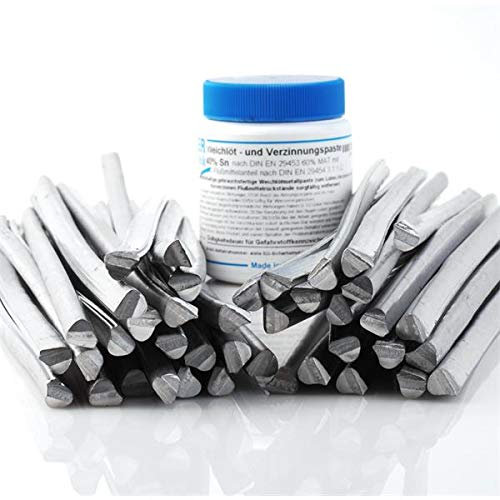 TBS-Aachen Zinn 92% Karosseriezinn 10kg bleifrei +500g Paste Lötzinn Stangenlot Weichlot