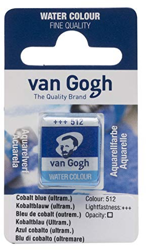 Van Gogh Aquarellfarbe, halbes Näpfchen, Kobaltblau Ultramarinblau 512
