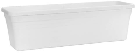 Pflanzen Kölle Jardinière méditerranéenne blanche L 60 x l 19,5 x H 17 cm