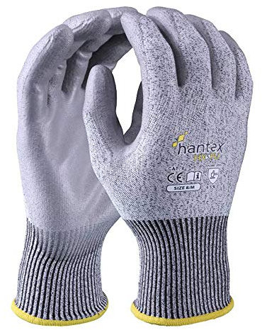 Hantex® HX5PU Cut Resistant Level 5 Work Gloves Grey PU Palm Coated (10 / XL)