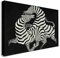 Kunstdruck auf Leinwand, Motiv Zebras Abstrakt von Victor Vasarely, gerahmt, verschiedene Größen (A4, 30,5 x 20,3 cm)