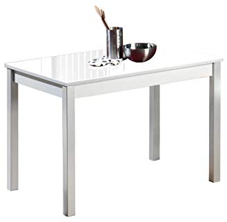 ASTIMESA Mesa de Cocina, Metal, Blanco, 80x40cm