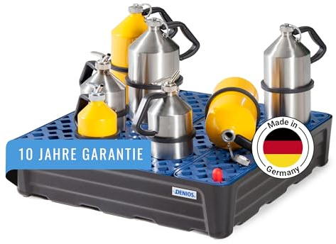 Kleingebindewanne pro-line aus Polyethylen (PE), mit PE-Gitterrost, 80 Liter, 784x784x185