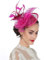 Women Ladies Fascinator Hat Feather Mesh Flower Wedding Party Hat Derby Hat with Clip and Hairband Retro Cocktail Tea Bridal Church Fascinator Head Piece Headwear Blush Pink