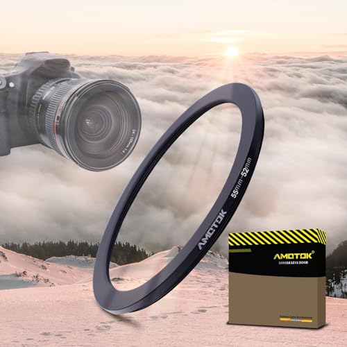 55mm Objektiv auf 52mm Kameraobjektiv-Adapter,55mm auf 52mm Filter-Step-Down-Ring-Adapterring,kompatibel mit Allen 52mm Filter-Zubehörteilen.Hergestellt aus CNC-gefrästem.(55–52mm)