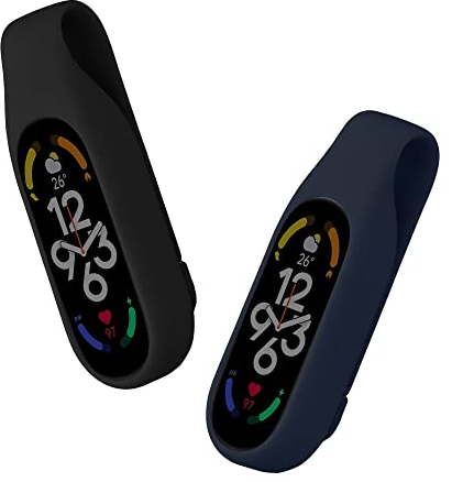 kwmobile 2X Cover a Clip Compatibile con Xiaomi Mi Band 7/6 / 5/4 - in Silicone - Sostegno Protettivo Senza Fitness Tracker
