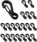 QWORK® 20stk Mini Federschnappclip für Camping Wandern Schlüsselanhänger DIY Handwerk (Schwarz)