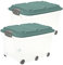 Rotho Roller 6 2er-Set Aufbewahrungsbox 57l mit Deckel und Rollen, Kunststoff (PP) BPA-frei, türkis/transparent, 2 x 57l (59.5 x 40.0 x 37.0 cm)