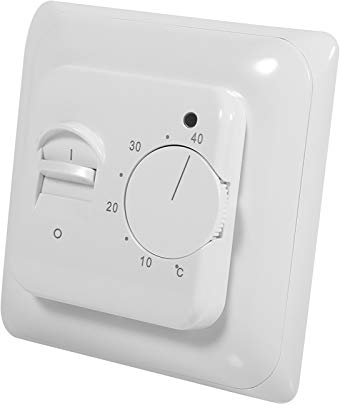 Natudeco Thermostat électromécanique Thermostat de Chauffage Manuel Thermostats radiateur Electrique pour la Maison pour Chauffage 220V 16A