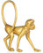 Moritz Deko-Figur AFFE spaziert Langer Schwanz aus Polyresin Gold Dekorations Idee Standdeko Dschungel Tierwelt Statue Skulptur