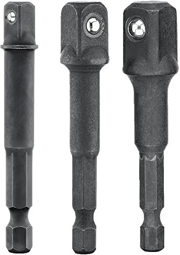 TJPoto # DW254X3 Drive Socket Adapter Set 1/4,3/8,1/2 Replacement Part New for Dewalt