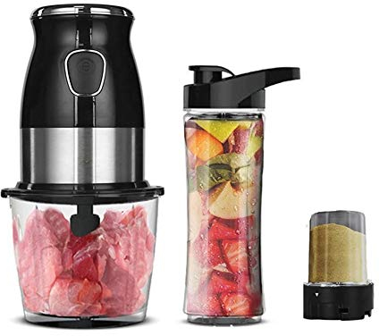 XTYPE 500W Portable Food Processor Personal Mixer frullatore con Chopper Bowl 600ml Bottiglia Squeezer Alimentari Maker