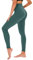 TNNZEET High Waist Leggings Damen Elastische Leggins Weiche Sporthose für Sport Gym,Dunkelgrün,S-M