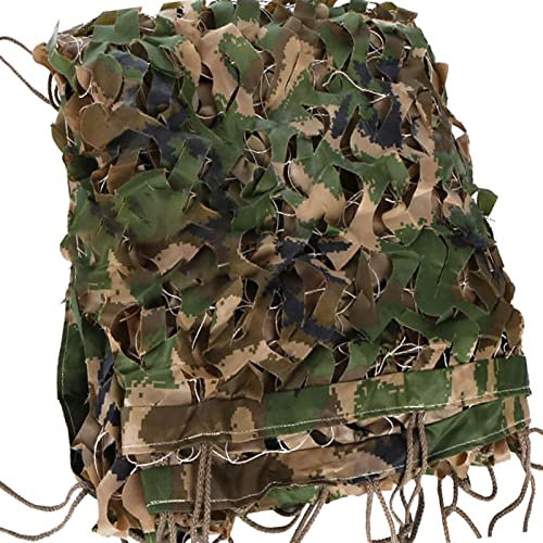 Boisé Filet De Camouflage 1x1m 2x4m 3x3m 5x6m 7x8m 9x12m 10x15m Double Couche en Tissu Oxford Camo Net pour Militaire Store De Chasse Brise-Vue Toile D'ombrage(1.5x2.5m)