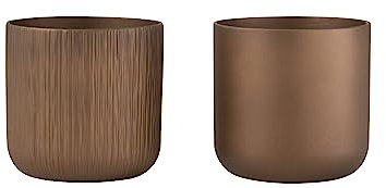 J-Line ÜBERTOPF GEN Keramik Gold/Kupfer Large 2 Sortiert (2er Set)