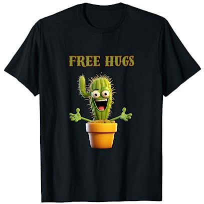 Free Hugs Kaktus Lustig T-Shirt