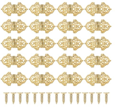 Operitacx 20stücke Vintage Holzbox Scharniere Antike Retro Scharniere Für Holzboxen Geschenkkästen Möbel Mit Schrauben Langlebig Und Installieren Für -projekte