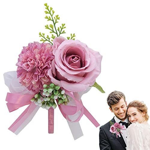 cypreason Boutonniere Hochzeit Gästeanstecker Hochzeit Zubehör Künstliche Ansteckblume Bräutigam Hochzeitsanstecker Blumen Anstecker, Hochzeit Blumen Anstecker