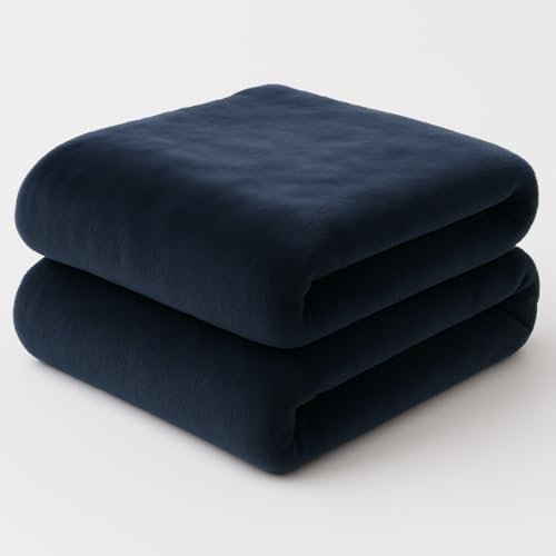 Dreamcatcher Luxurious Navy Faux Fur Throw Blanket 160 x130cm, Large Blankets and Throws Fleece Blanket, Ideal Fluffy Blanket for Sofas, Beds, Chairs and Couch