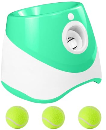 rockible Hundeball Wurfmaschine, Automatischer Ballwerfer für Hunde, Bereicherungsspielzeug, Interaktives Hundespielzeug für Mittelgroße Hunde, Klein, GRÜN