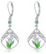 Lily of the valley Earrings Sterling Silver Birth Month Flower Drop Dangle Earrings Birthday Jewellery Gifts for Women
